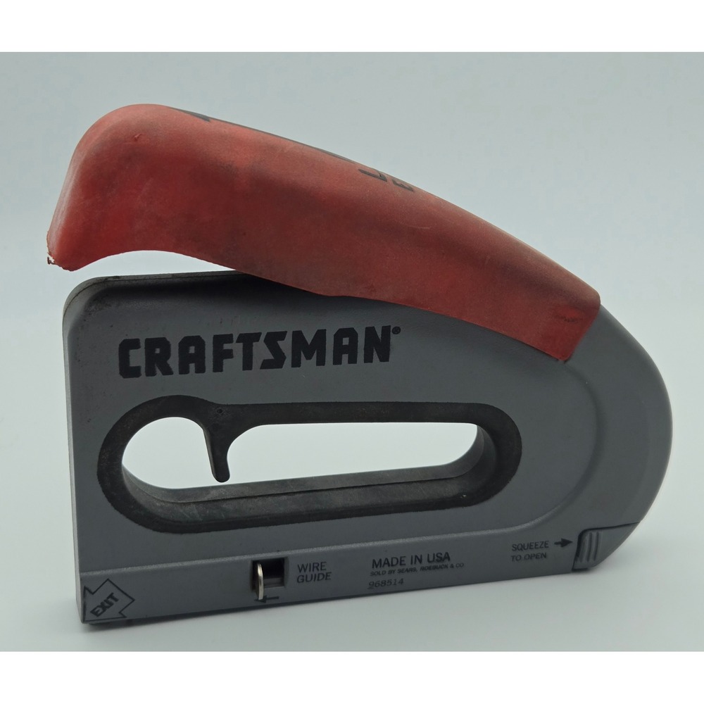 Craftsman Staple Brad Nail Gun‎ Manual 968514 Gray Red USA Made Tool